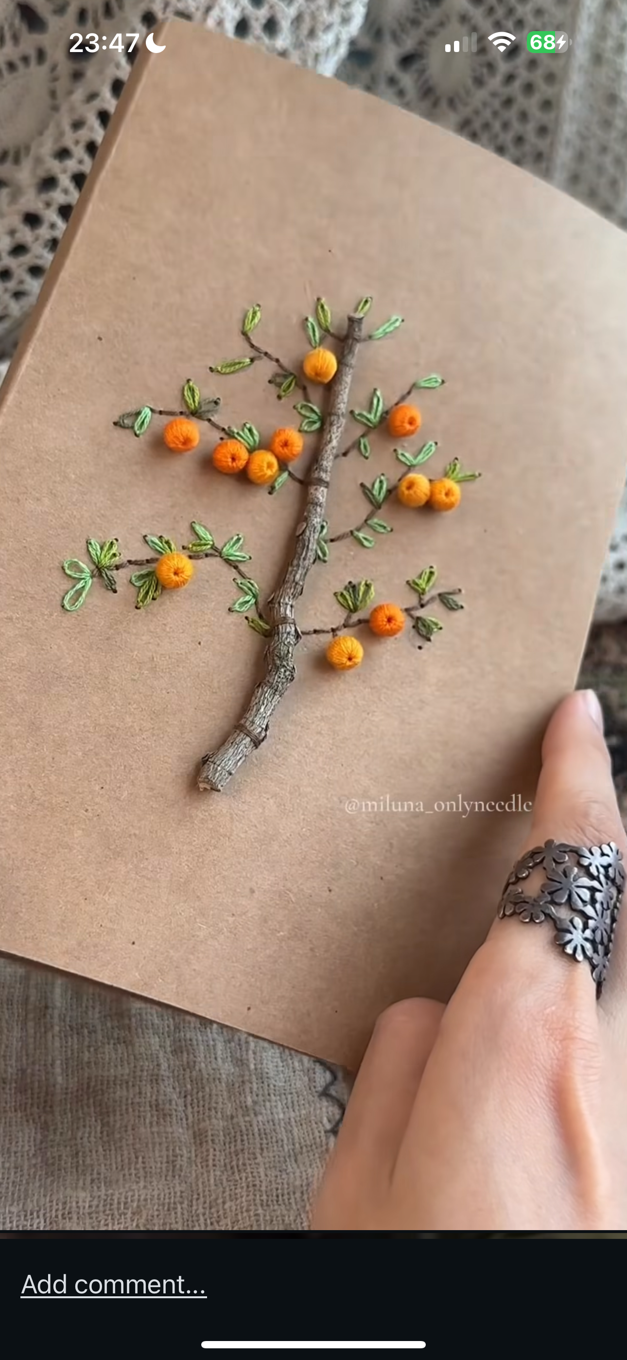 Orange Peach Tree Card - Image 12